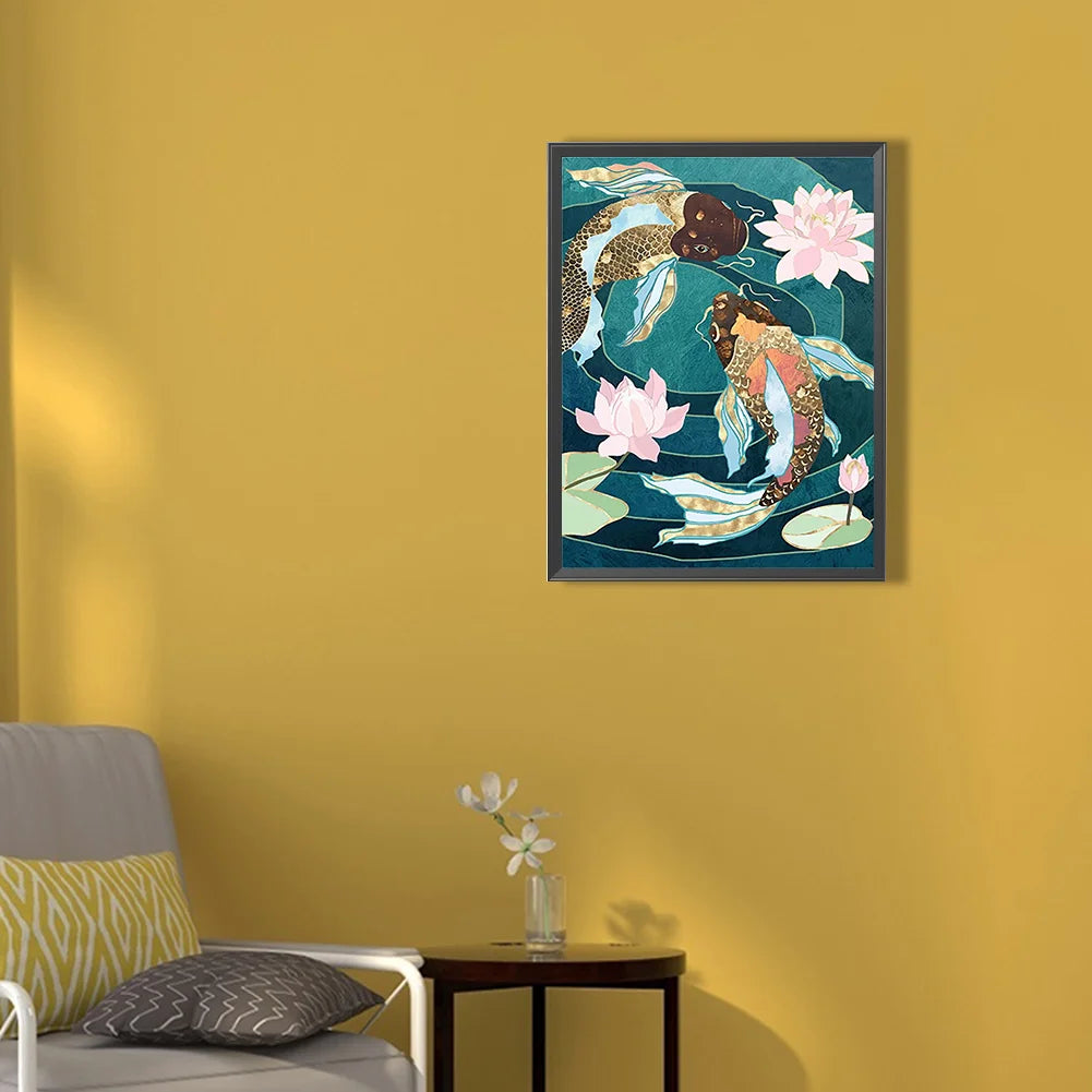 5D DIY Diamond Painting - Full Round / Square - Fish Abstract Art