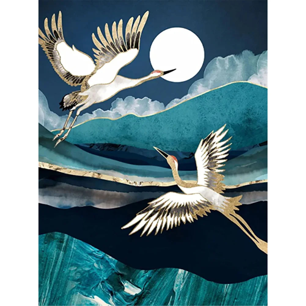 5D DIY Diamond Painting - Full Round / Square - Crane Abstract Art