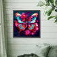 Red Flower Butterfly 5D DIY Diamond Painting