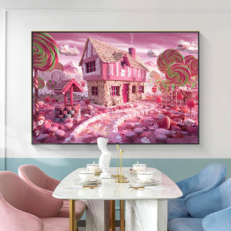 Pink Candy House 5D DIY Diamond painting Kit