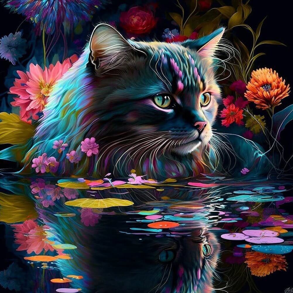 5d Diamond Painting Kit Pintura Diamante Gato