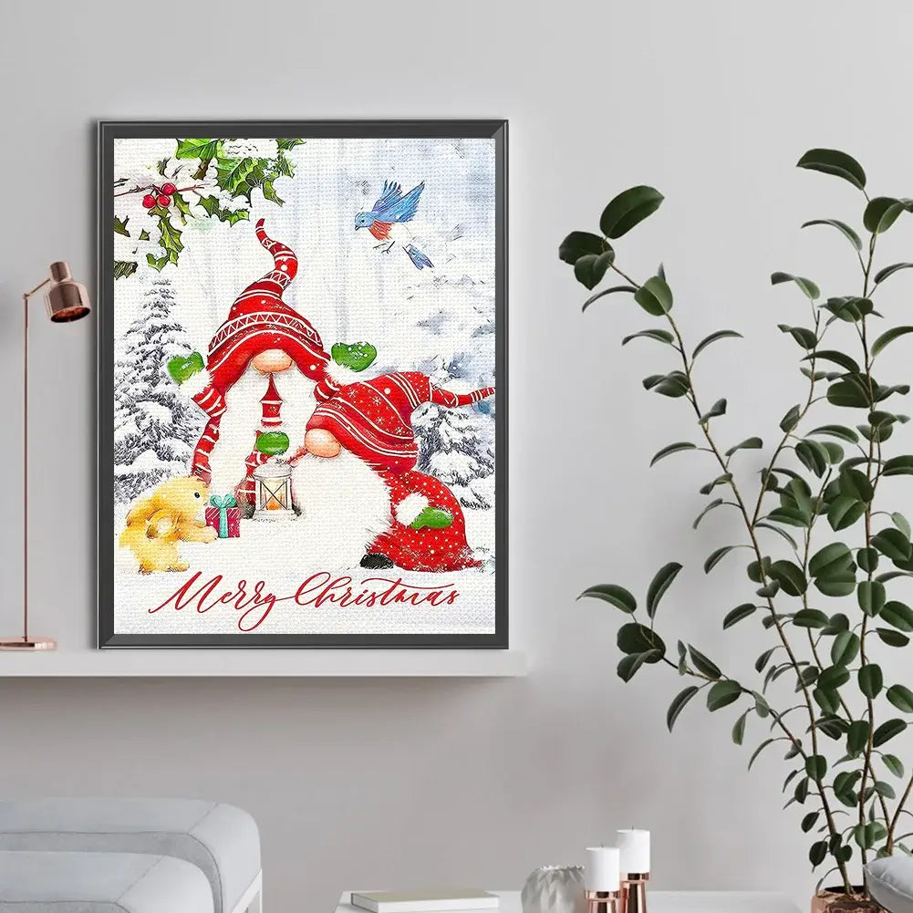 Christmas Day Gnome Elder 5D DIY Diamond Painting