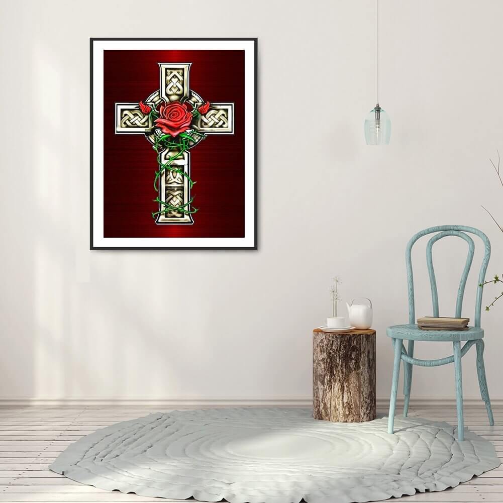 Cross & Rose 5D DIY Diamond Painting