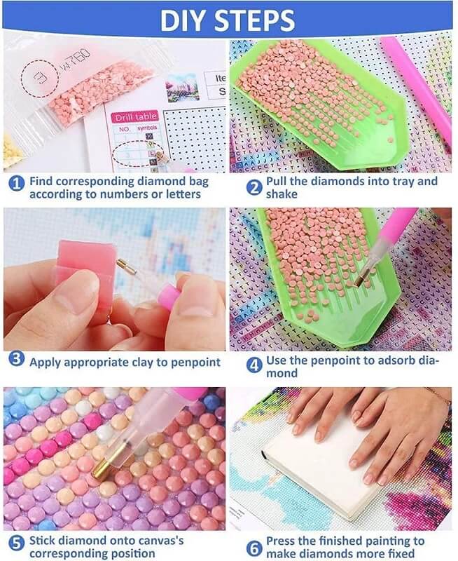 4pcs DIY Diamond Painting Keychains - Cup Cake