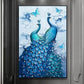 diy blue peacocks crystal diamond painting kit