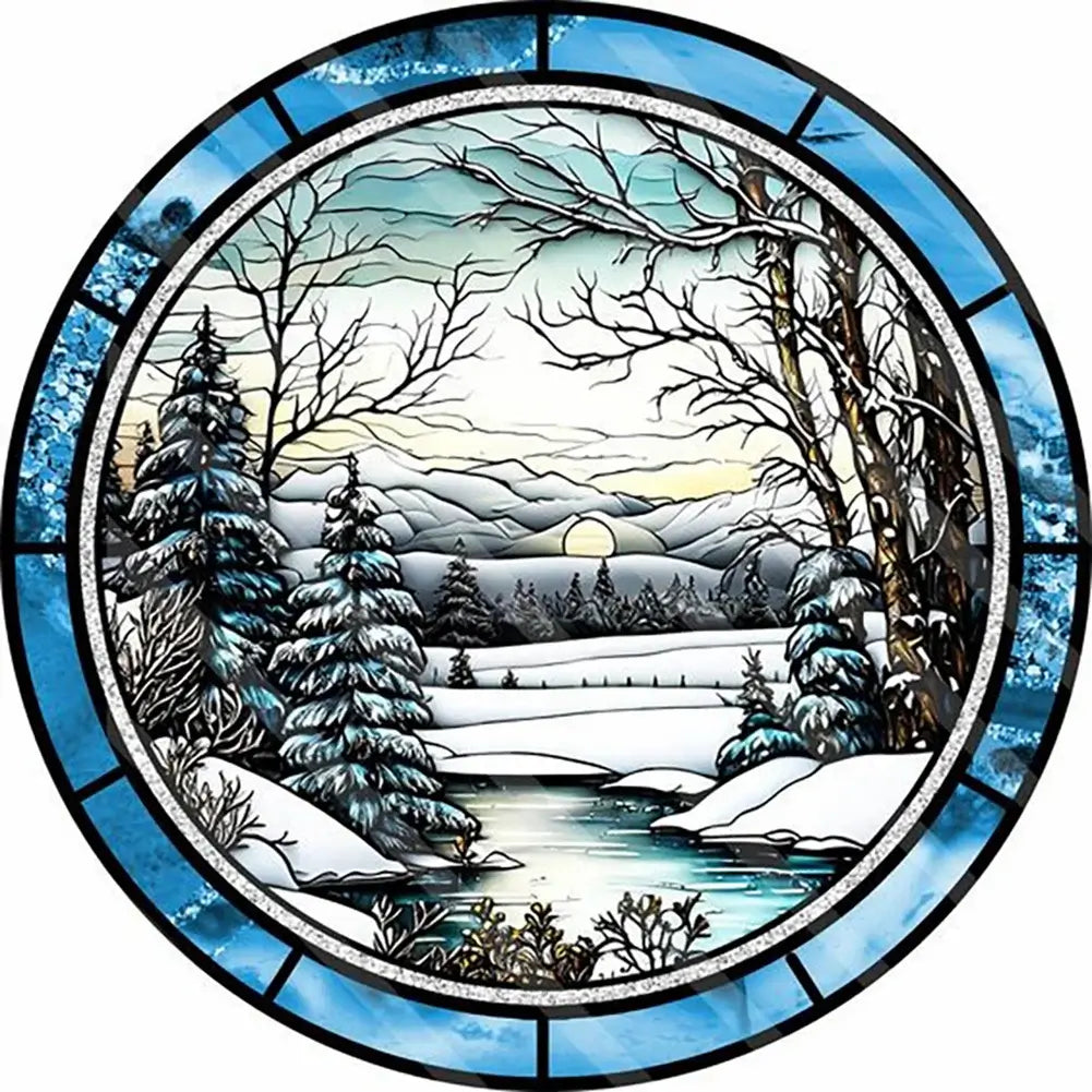 Card Snow Scenery 5D DIY Diamond Painting