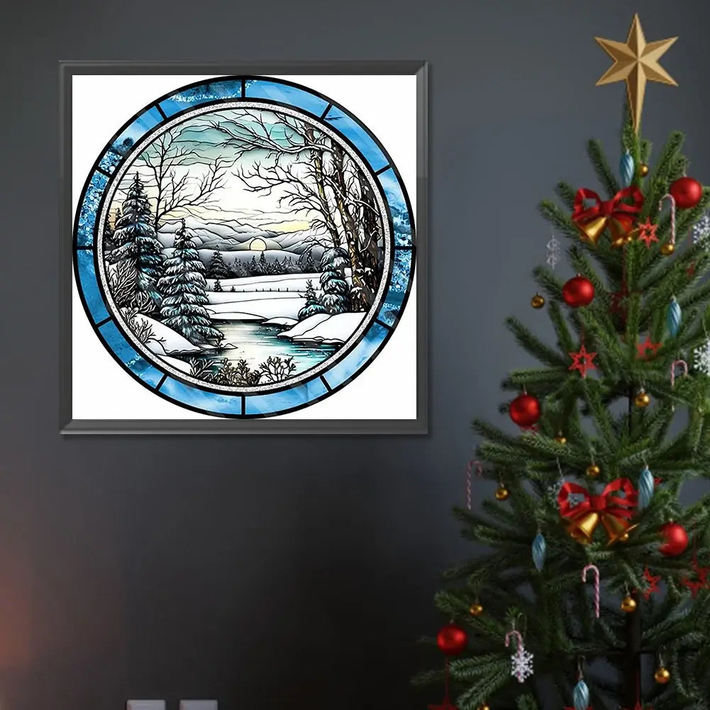 Card Snow Scenery 5D DIY Diamond Painting Kit