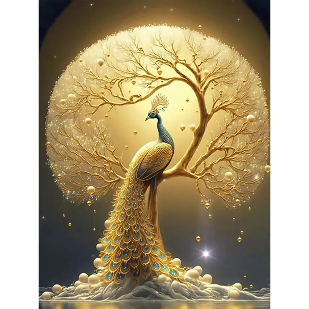 Peacock Under The Moon 5D DIY Diamond Painting