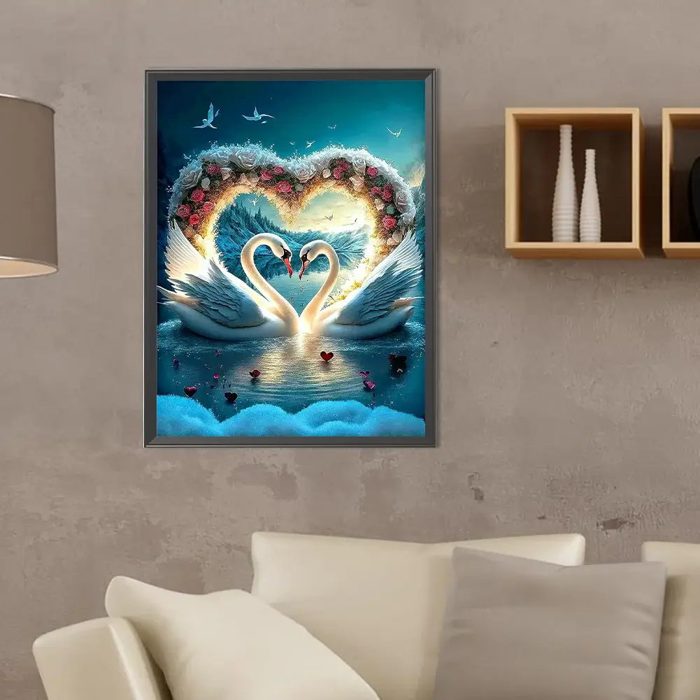 Swan Full Round / Square 5D DIY Diamond Painting Kit