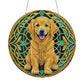 DIY Diamond Painting Vintage Hanging Ornament - Stained Glass Dog