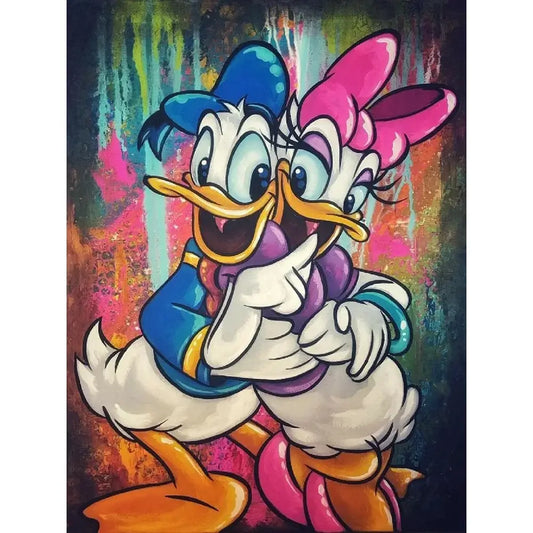 5D DIY Diamond Painting - Full Round / Square - Donald Duck & Daisy Duck