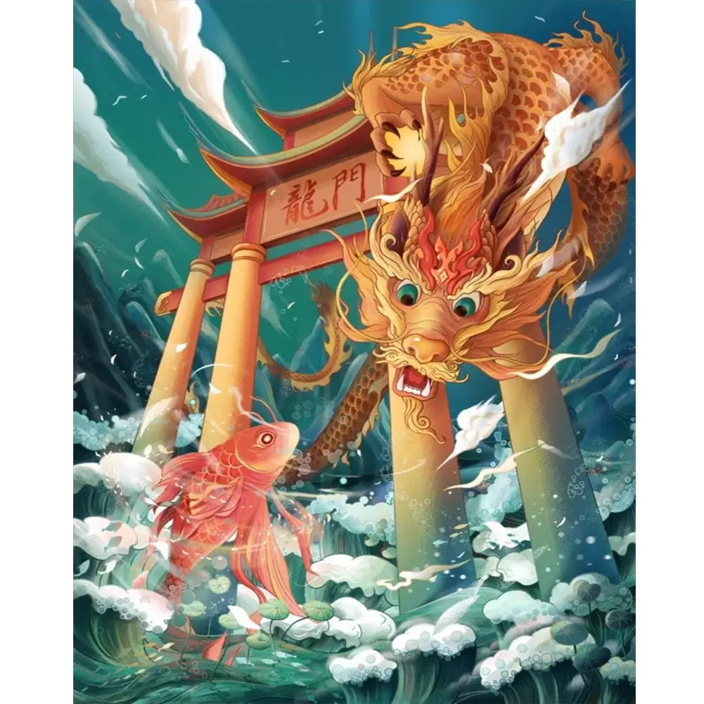 Dragon & Fish Diy 5D Diamond Painting Art Craft Kit