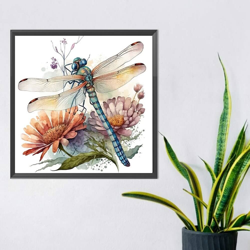 Dragonfly & Flower C Diamond Painting
