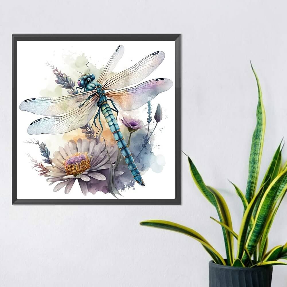 dragonfly flower diamond painting kit b