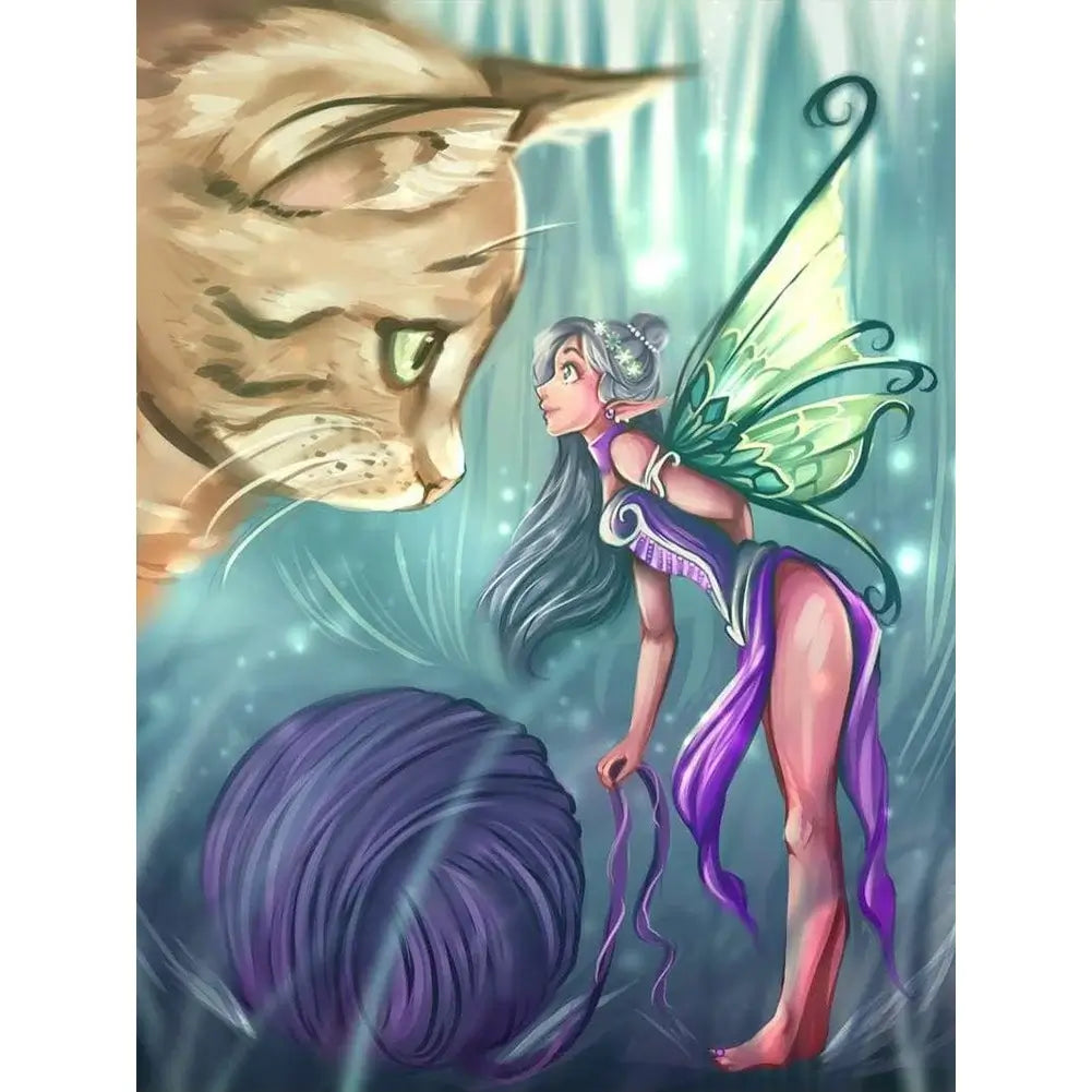 Elf and Big Cat 5D DIY Diamond Painting