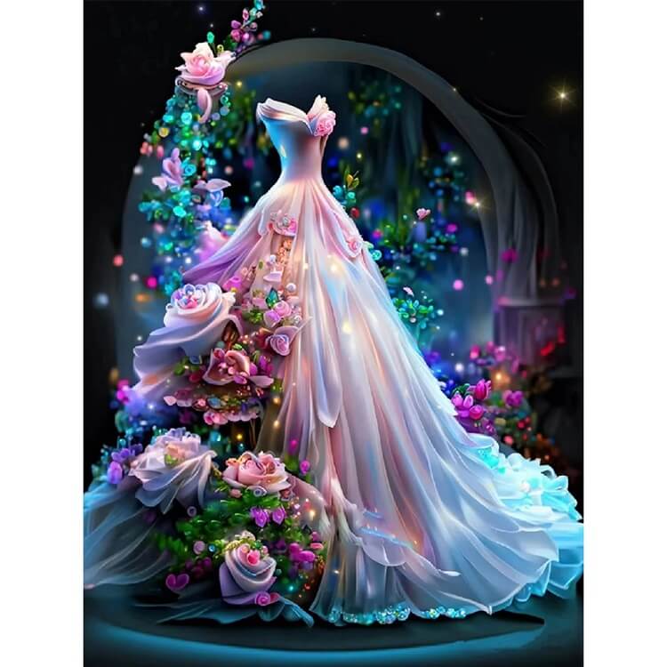 Fantasy Wedding Dress Diamond Painting Kit Full Drill Mosaic Beads Art
