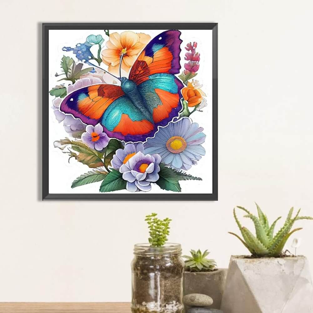 Flower & Butterfly 5D DIY Diamond Painting Kit