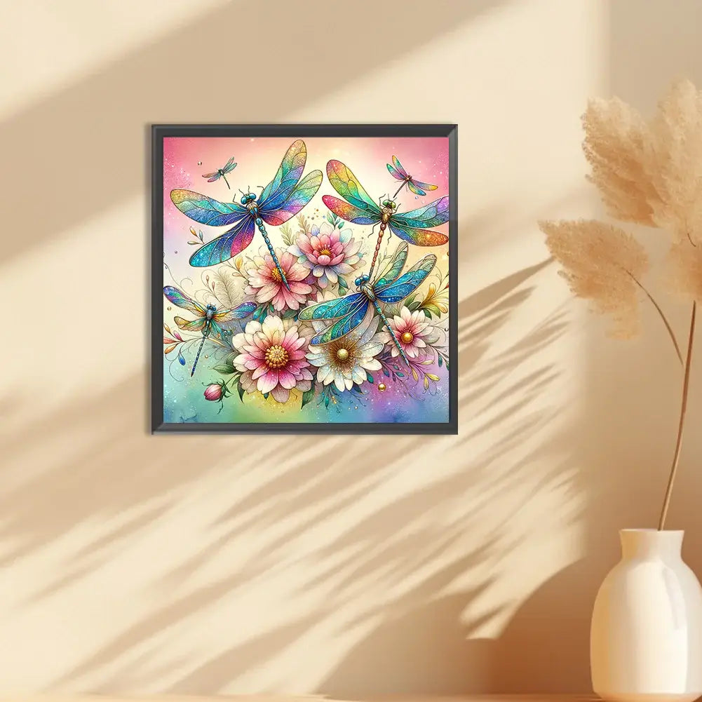 Flower Dragonflies 5D DIY Diamond Painting