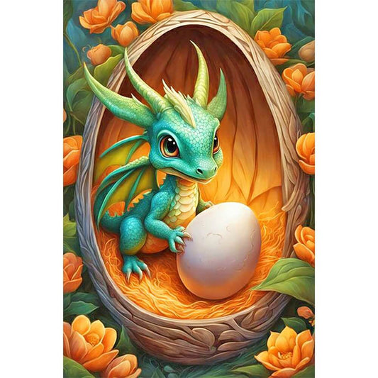 Green Dragon With Egg 5D DIY Diamond Painting KiT