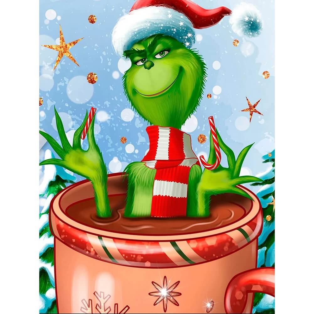 5D DIY Diamond Painting - Full Round / Square - Grinch Has Bath