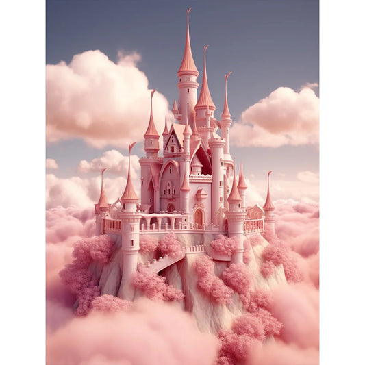 Diamond Painting - Full Round / Square - Pink Castle