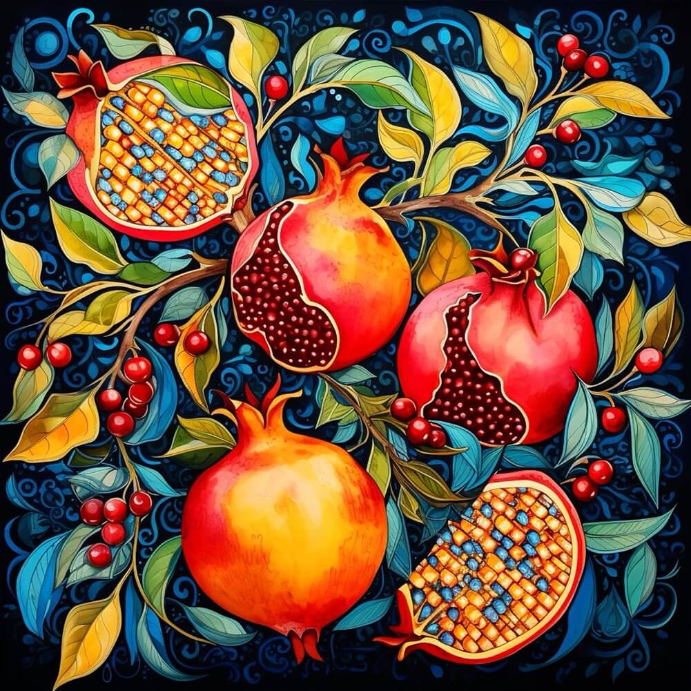 5D DIY Diamond Painting - Full Round / Square - Pomegranate