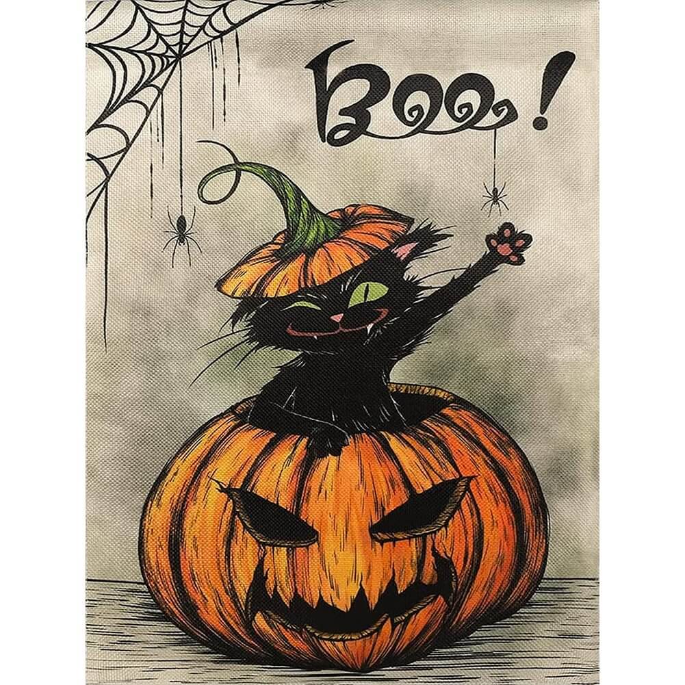 5D DIY Halloween Diamond painting - Full Round / Square - Pumpkin A