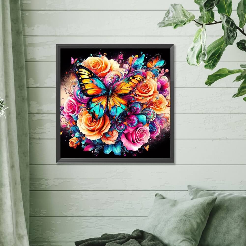 Rose Butterfly 5D DIY Diamond Painting Kit