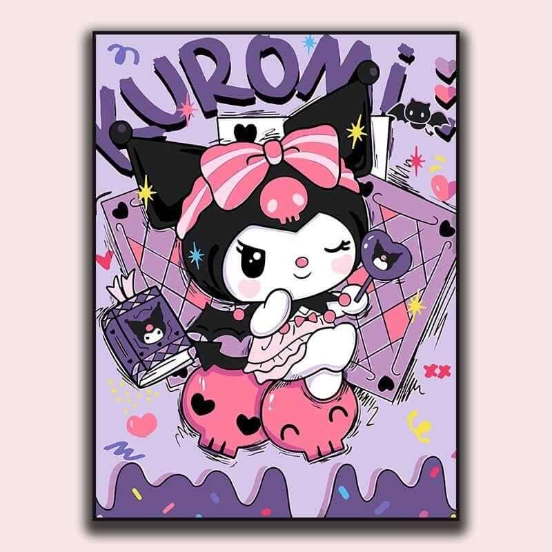 Diamond Painting Kits for Adults Kuromi And My Melody Diamond Art Gem Art  Painting Full Drill Round Art Gem Painting Kit for Home Wall Decor Gifts