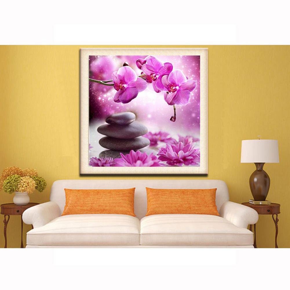 Diamond Painting - Full Round - Purple Flower Stone