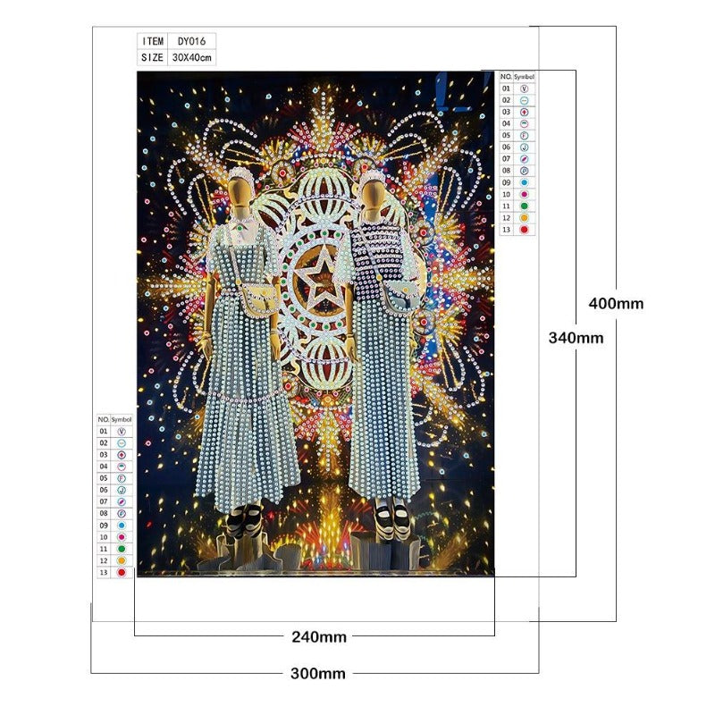 City Shopping Girl 5D Crystal Rhinestone Diamond Painting Kit