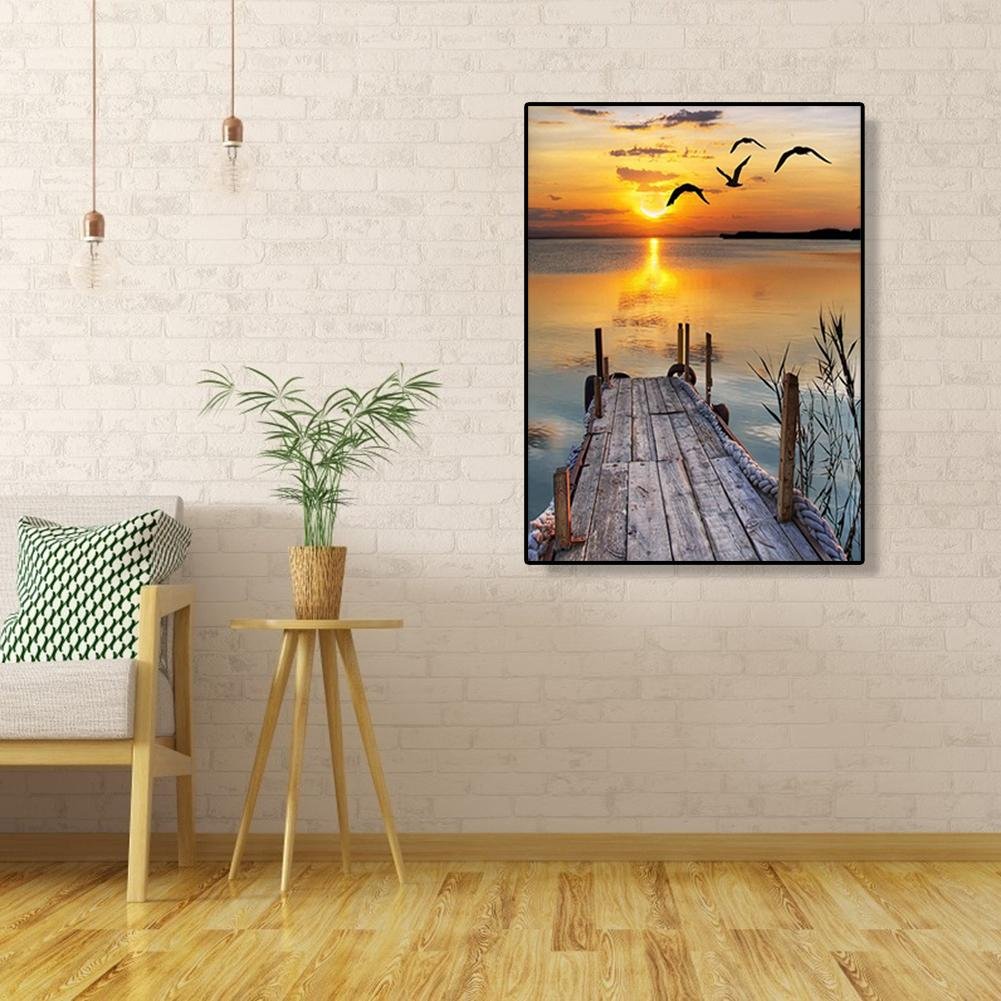 Seagull Bridge digital oil painting