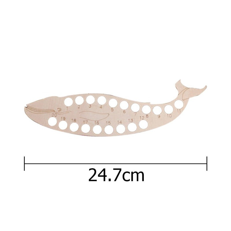 Whale Hollow Thread Board Wooden Cross Stitch Tool
