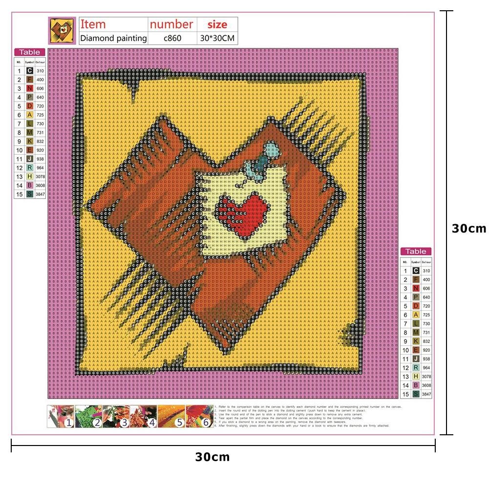 Diamond Painting - Full Round - Love Heart D