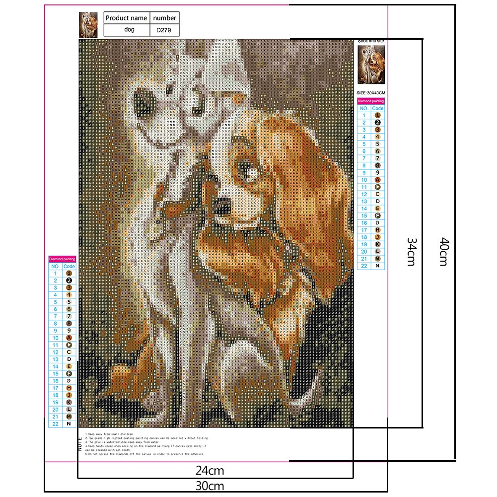 Diamond Painting - Full Round - Dogs D