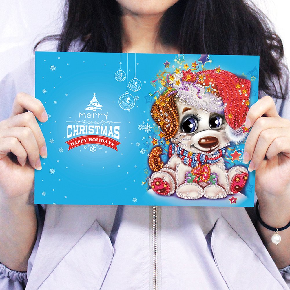DIY Diamond Painting Greeting Card - Dog A