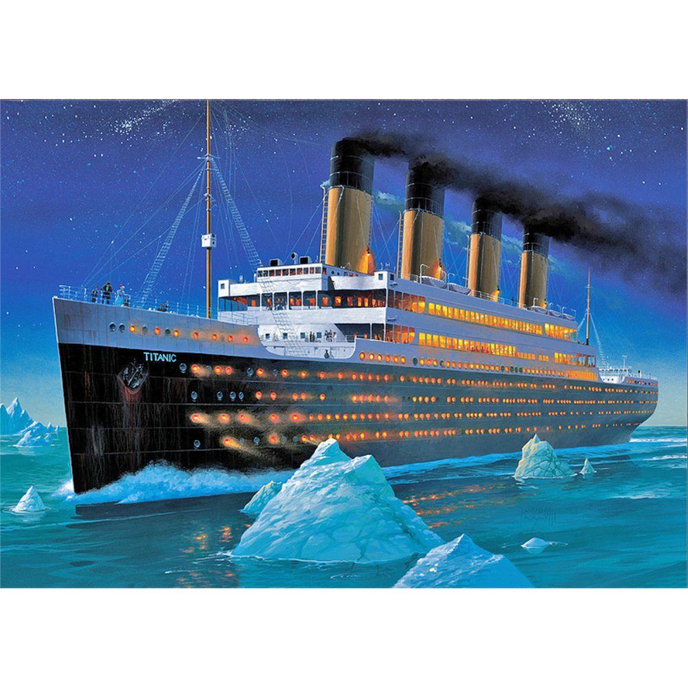 5D Diy Diamond Painting Kit Full Round Beads Ship Boat