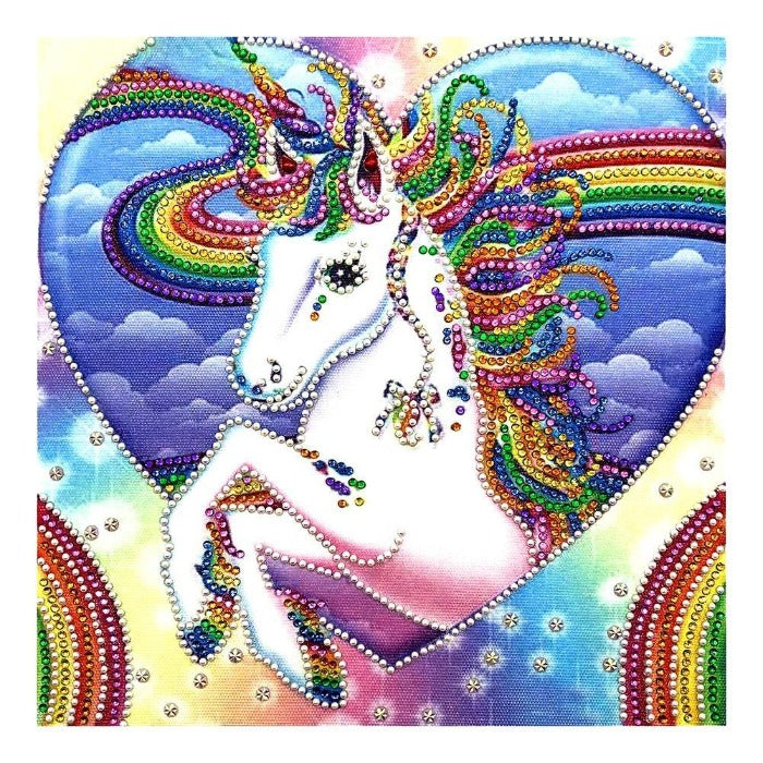 Diamond Painting DIY decoration - Crystal Rhinestone - White Leaping Horse