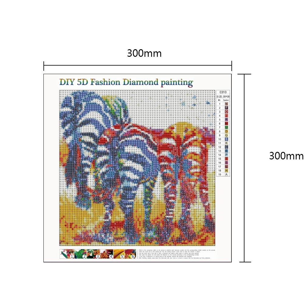 Diamond Painting - Full Round - Zebra