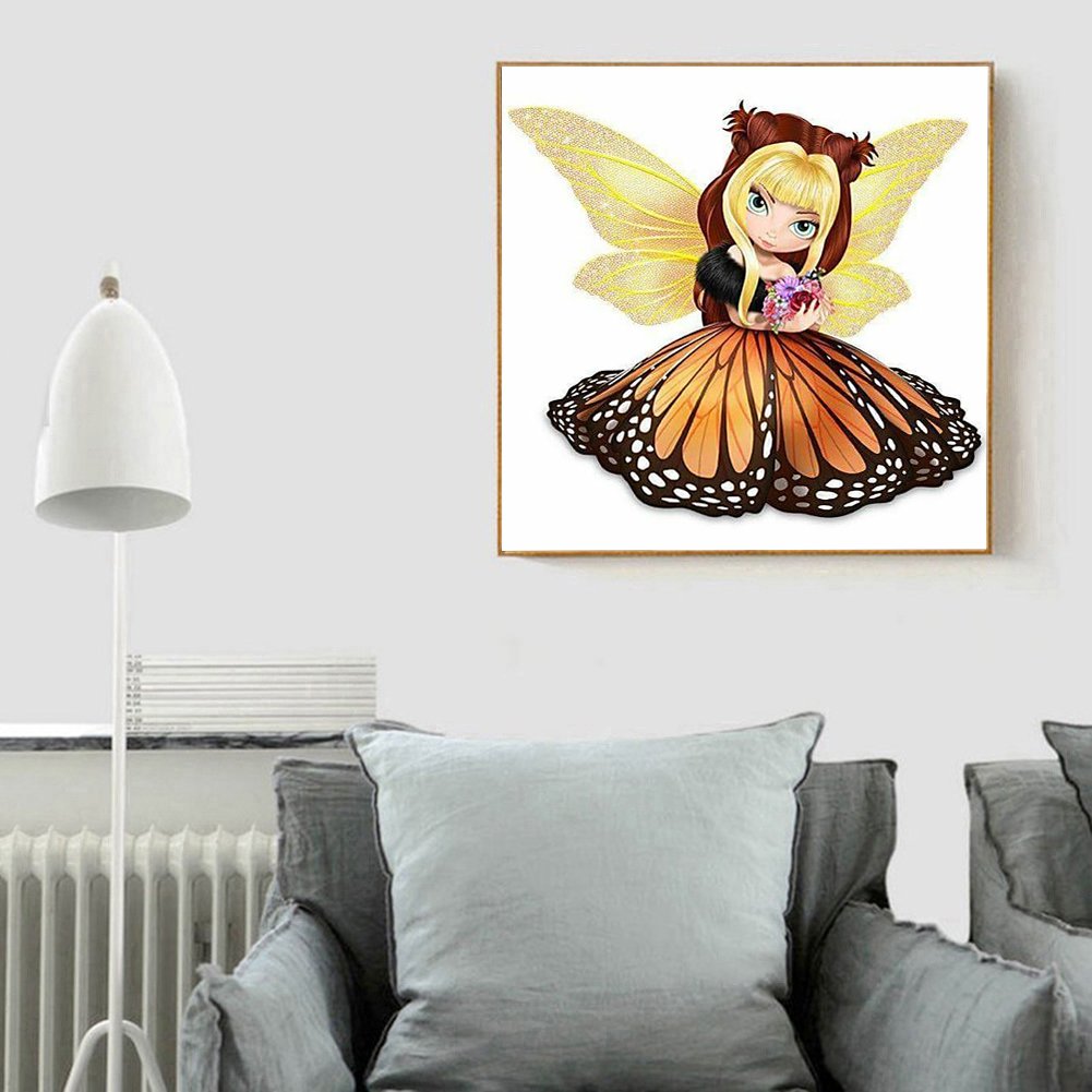 5D DIY Diamond Painting Kit - Full Round - Big Eyes Doll (40*40cm) E