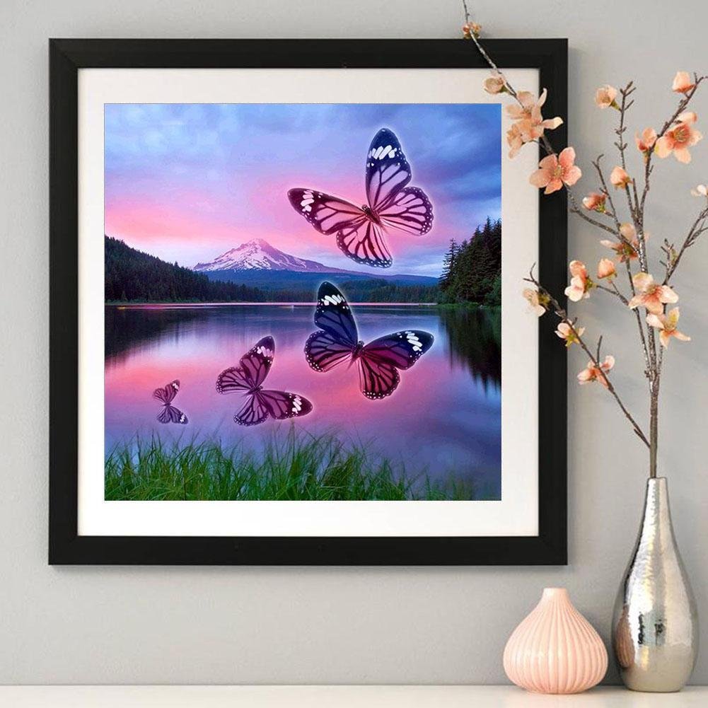 Diamond Painting - Full Round - Butterfly Lake