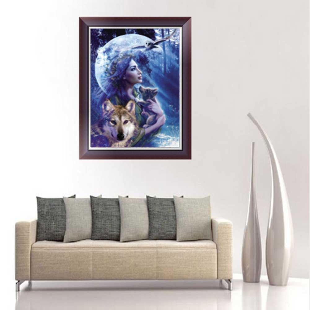 Diamond Painting - Partial Round - Beauty Wolf A