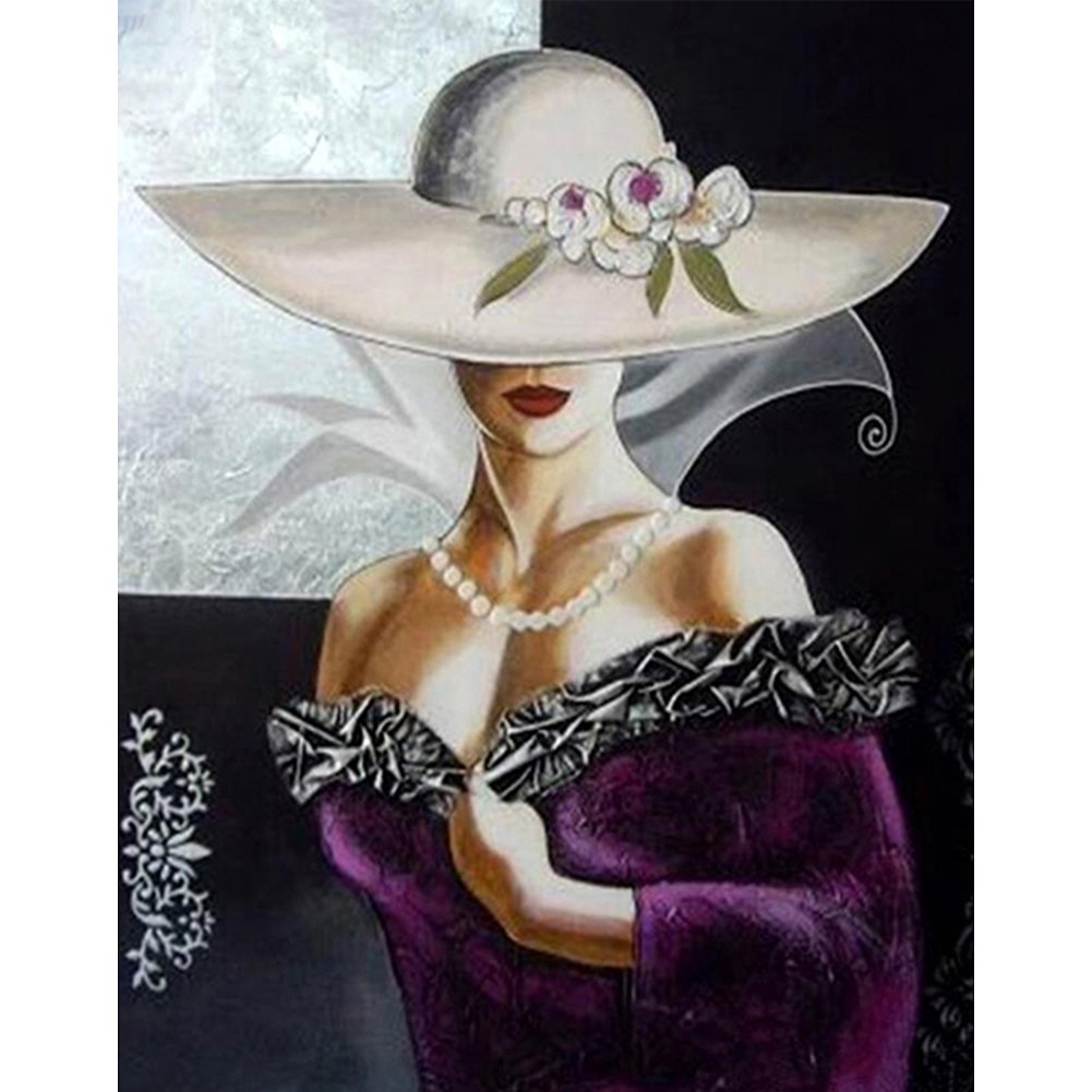 11ct Stamped Cross Stitch Beautiful Lady( 40*50cm)