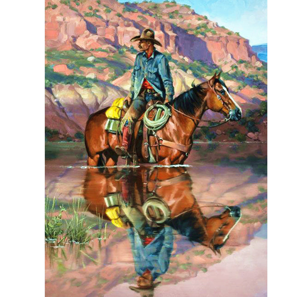 Cowboy, Full Round/Square Diamond Painting Kits C