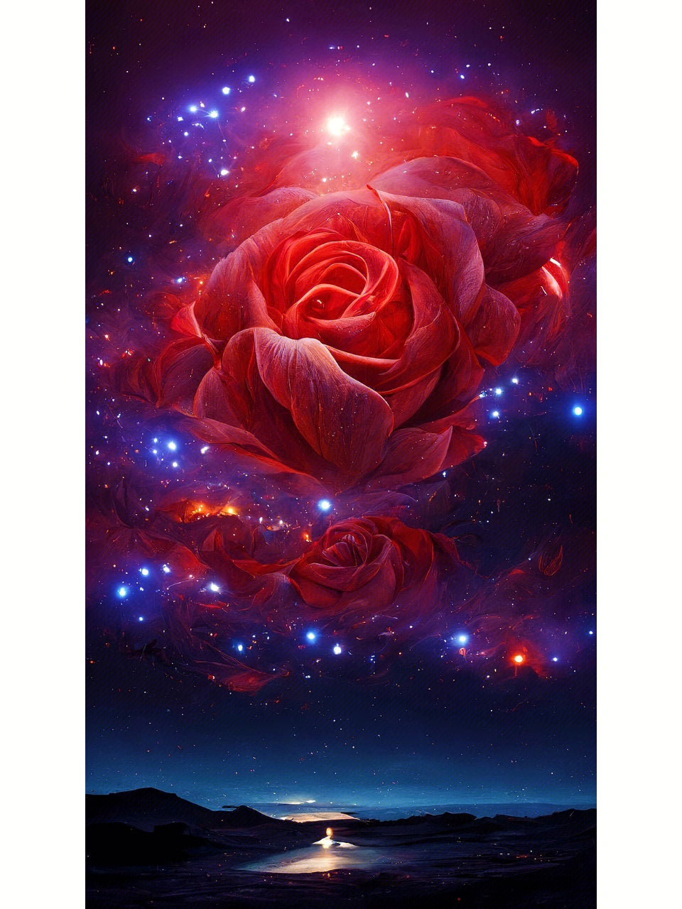 Full Round/Square Diamond Painting Kits | Scenery Rose 40x70cm 50x80cm