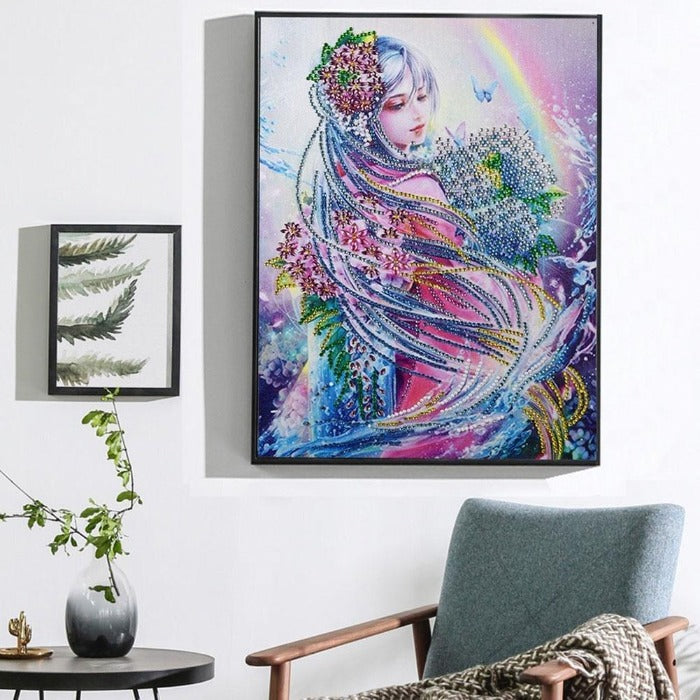 Fairy Girl Part Drill Special Shaped Rhinestones Diamond Painting
