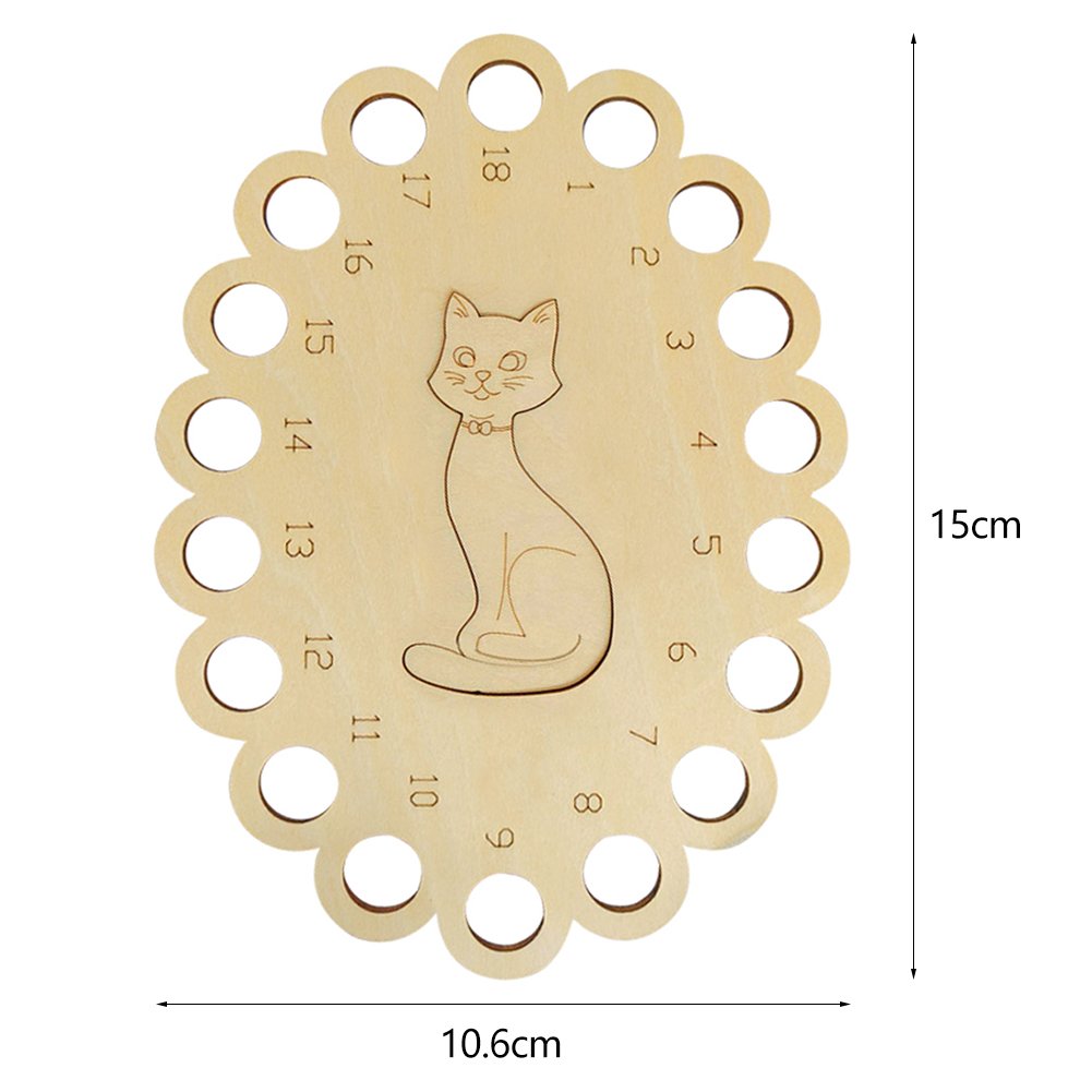 Hollow Thread Board Wooden Cross Stitch Tool - Cat