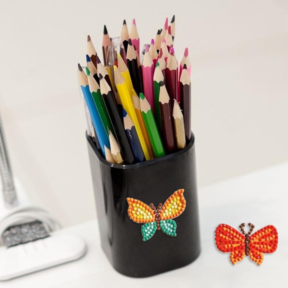DIY Full Drill Round Butterfly Diamond Painting Children Cartoon Stickers