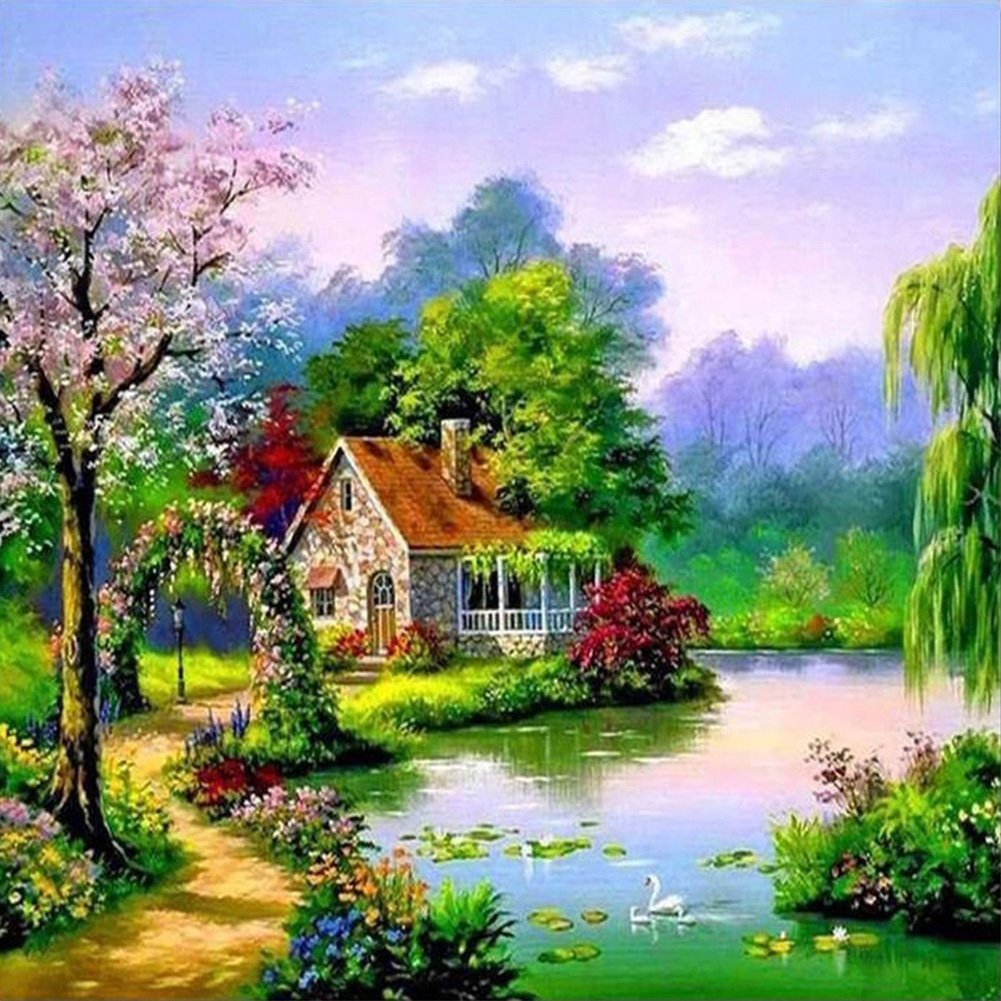 Diamond Painting - Full Round - River House
