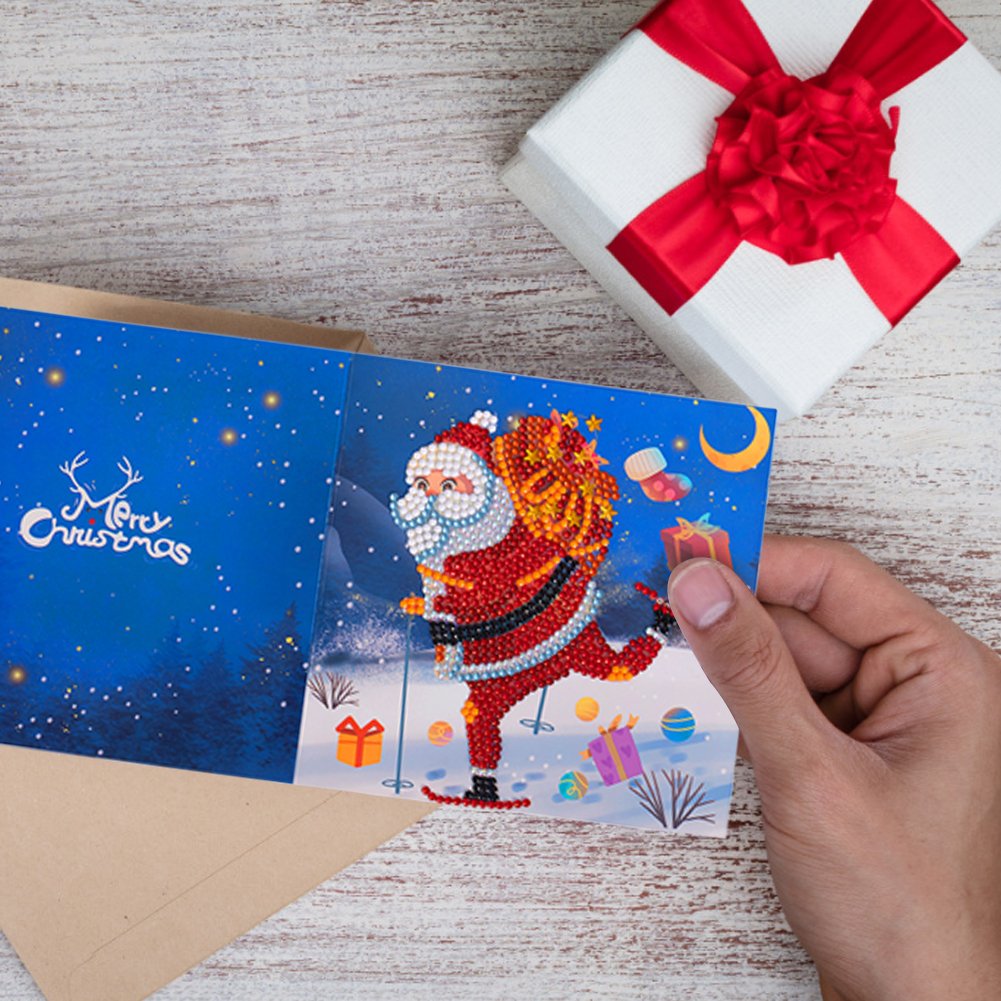 DIY Diamond Painting Greeting Card - Santa Claus D